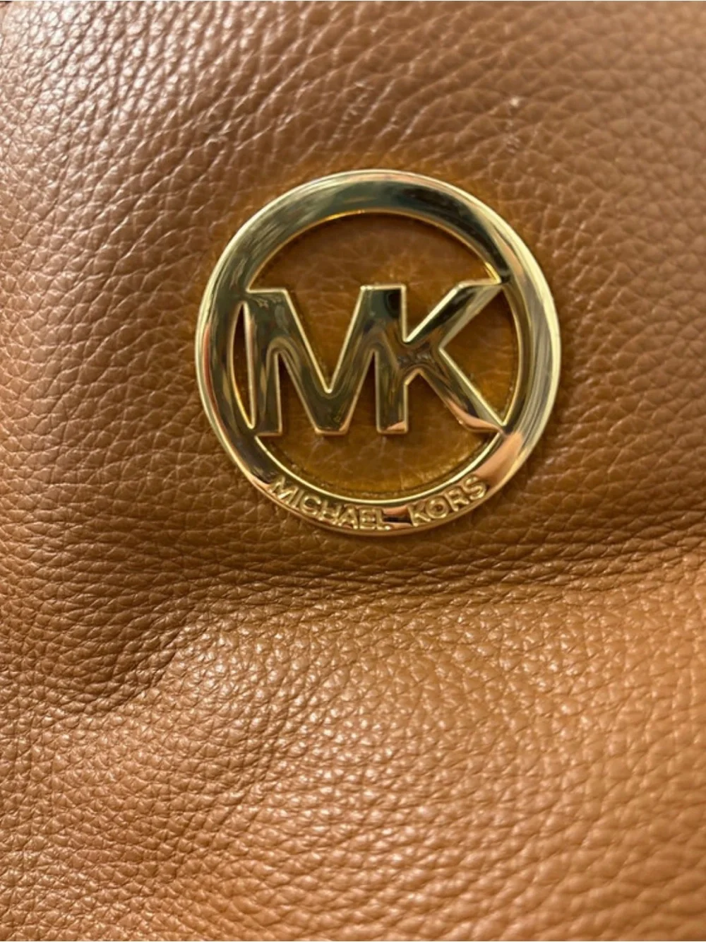 Michael Kors Tan Pebbled Leather Chain-Handle Shoulder Bag